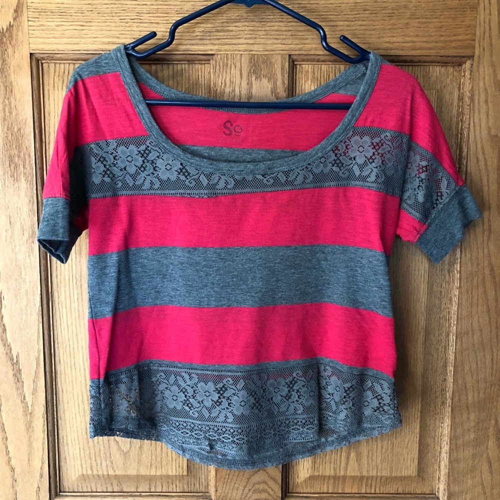 Pink and Gray Shirt